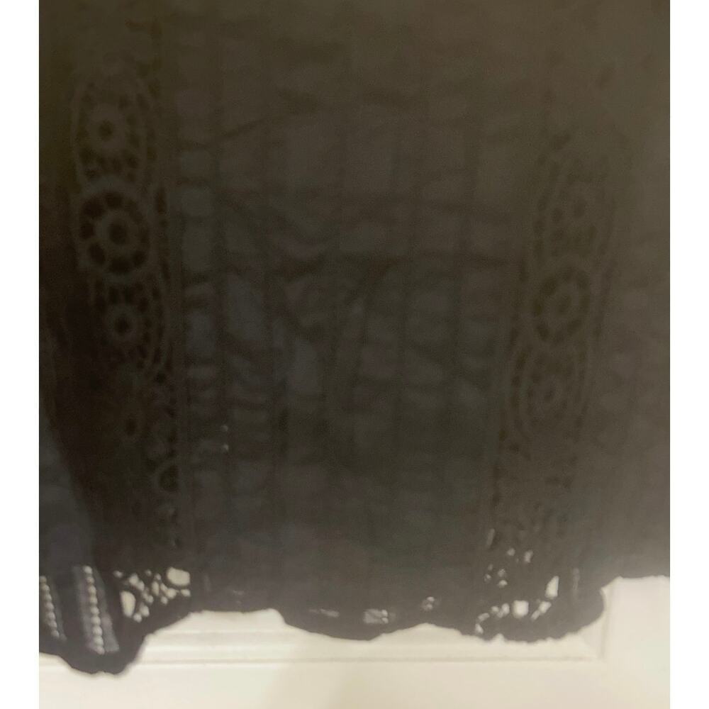 SUNDANCE Amira Black Lace Crochet Cotton Sleeveless Dress Size Small - Picture 7 of 13